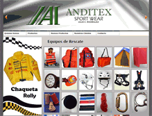 Tablet Screenshot of anditexsportwear.com